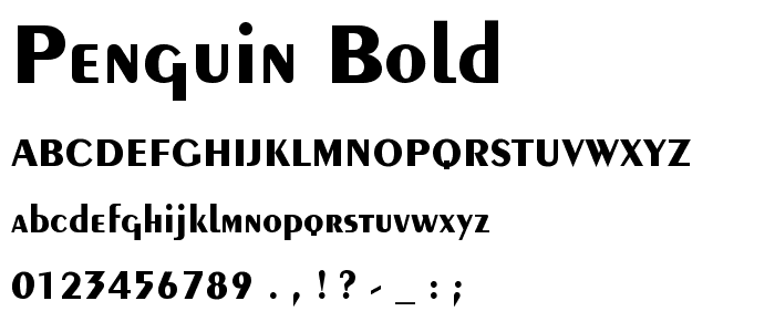 Penguin Bold font